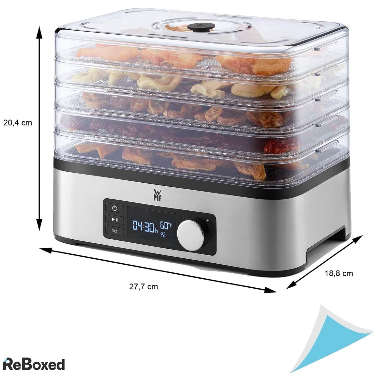 WMF KITCHENminis Deshidrator Alimente 220W din Inox cu 5 Sertare