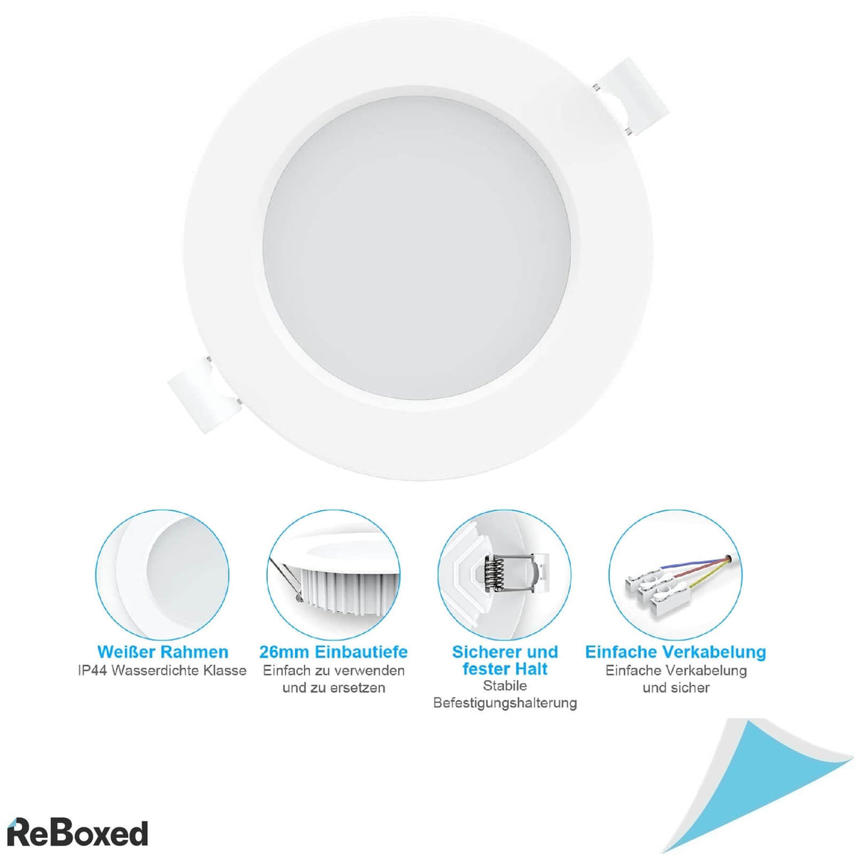 Set 6 Spoturi LED 230V Aluminiu Turnat 5W 3000K IP44 98mm
