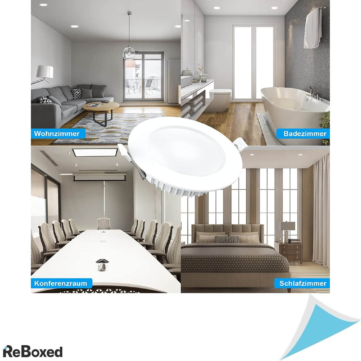 Set 6 Spoturi LED 230V Aluminiu Turnat 5W 3000K IP44 98mm