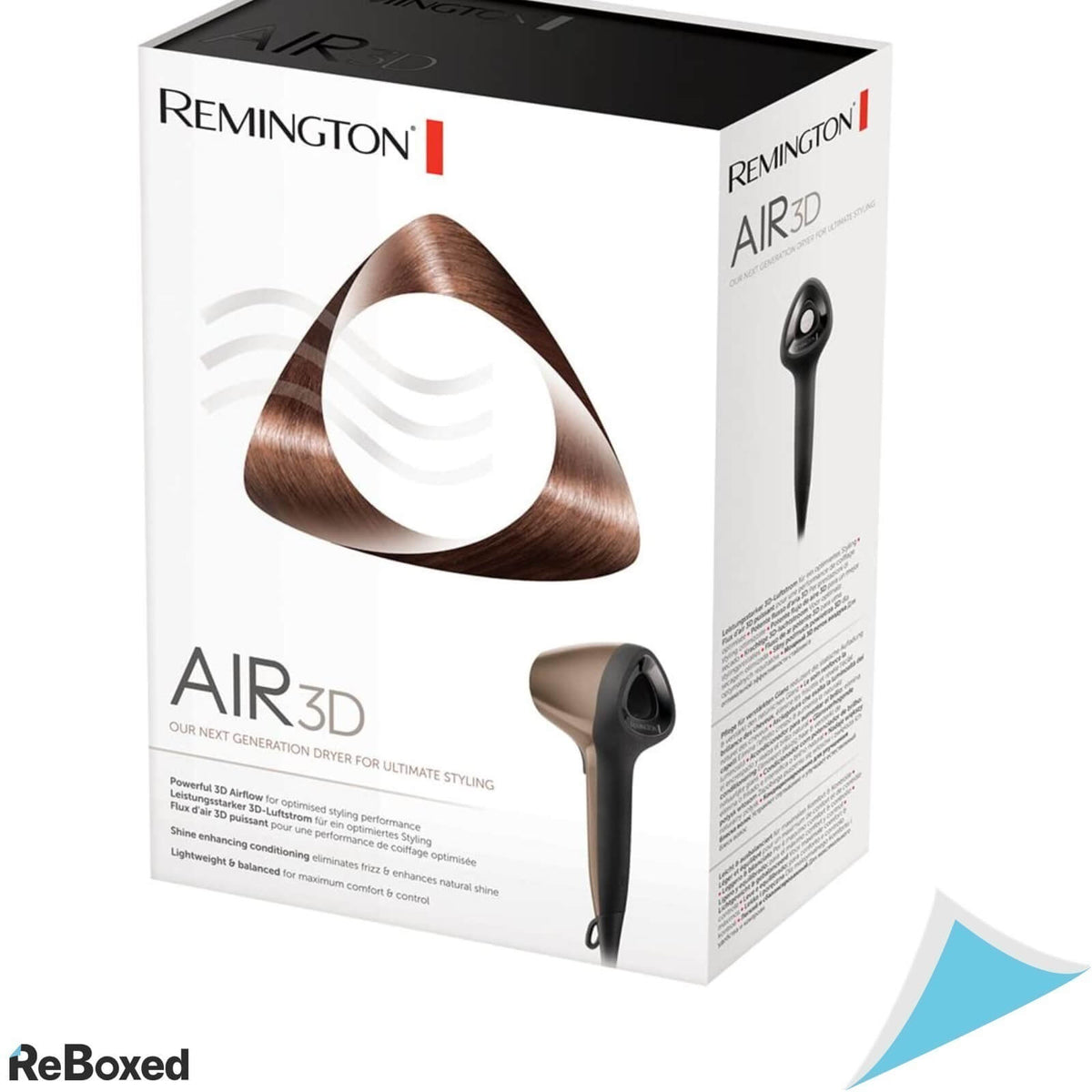 Remington Air 3D D7777 Uscator de Par 1800W 3 Trepte Temperatura Auriu