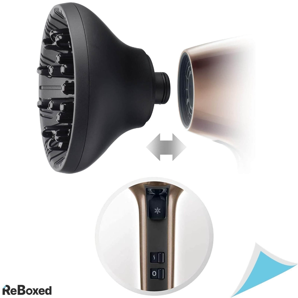 Remington Air 3D D7777 Uscator de Par 1800W 3 Trepte Temperatura Auriu