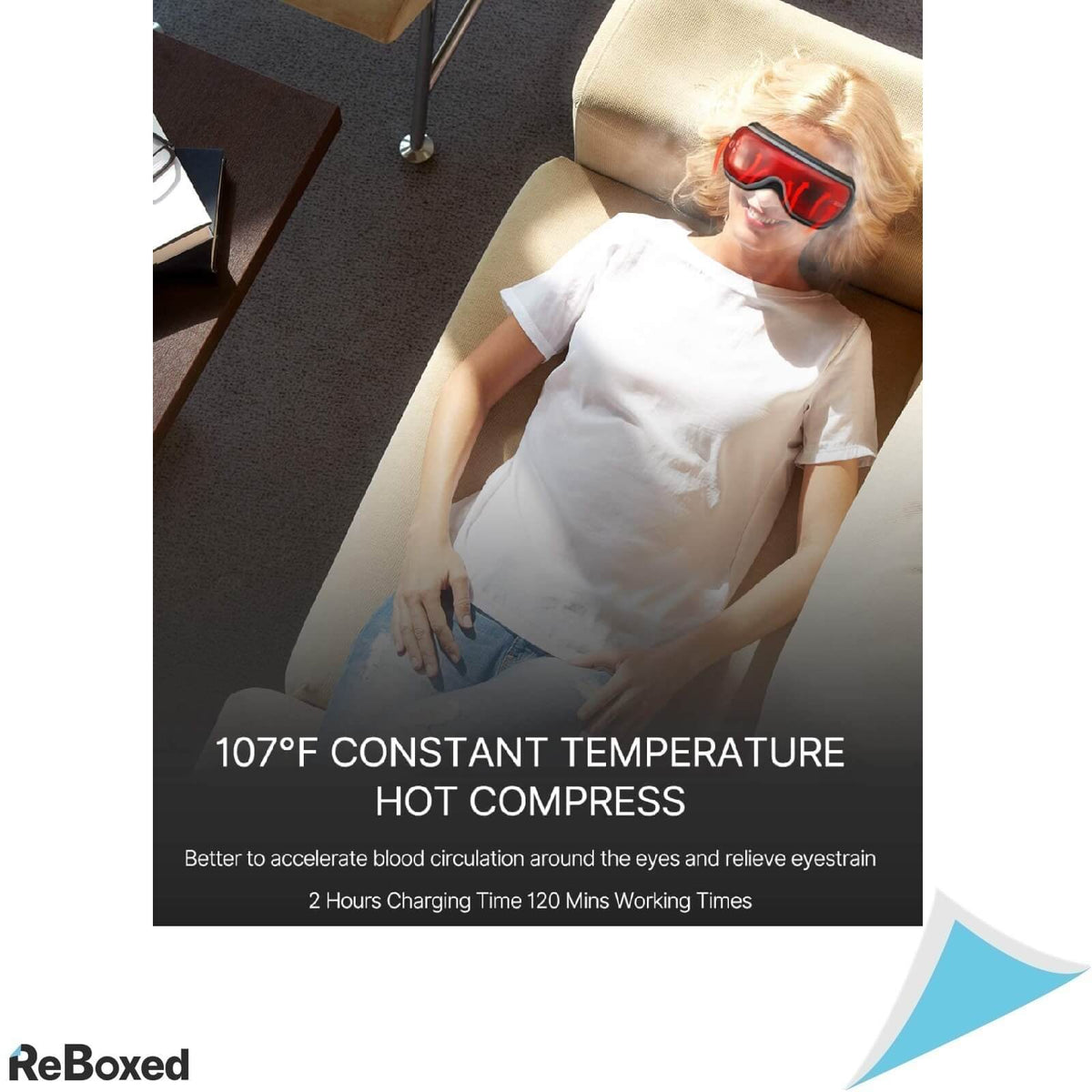 RENPHO Aparat Masaj Ochi Bluetooth Incalzire Telecomanda Negru