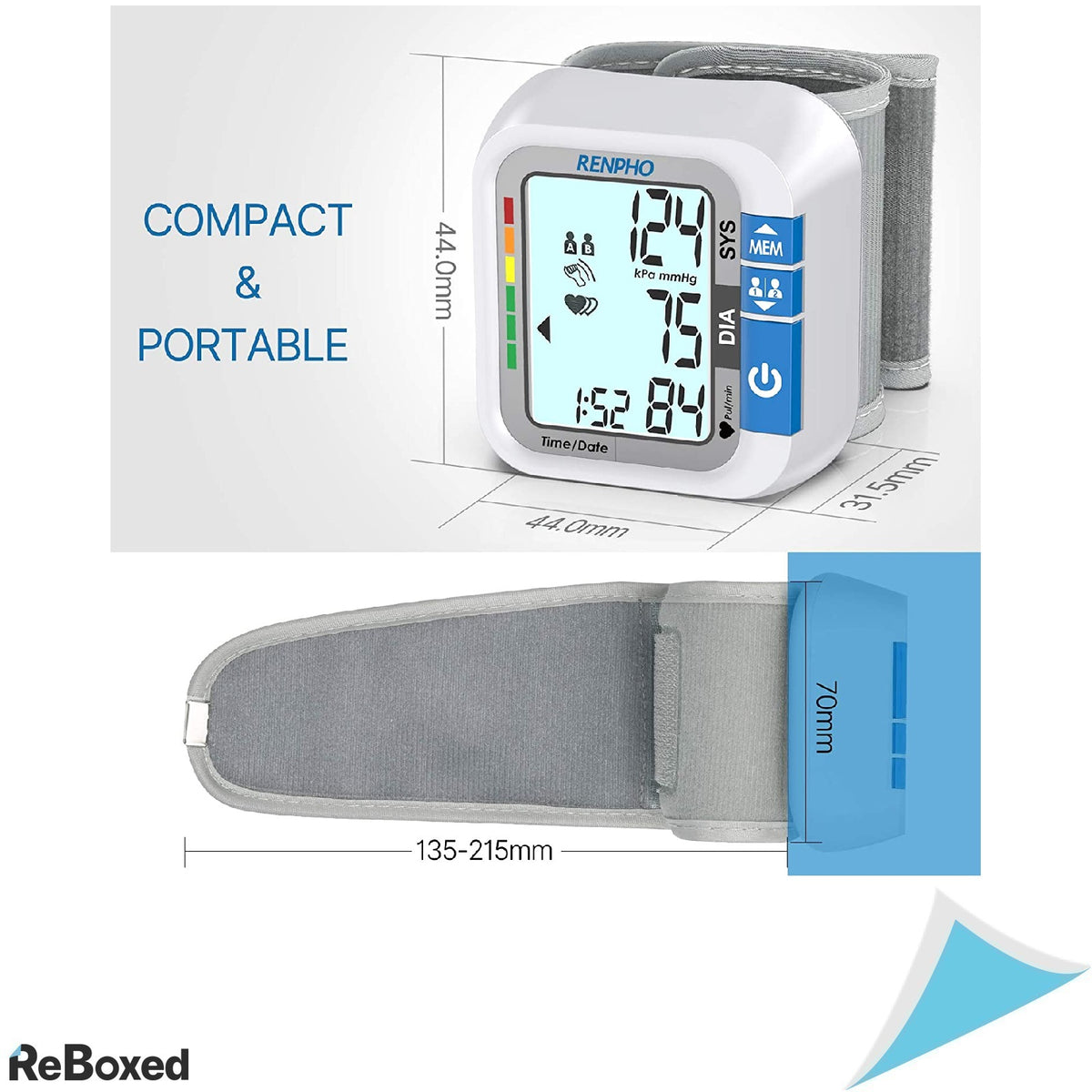 Renpho Aparat de Tensiune Arteriala de Incheietura Asistent Vocal