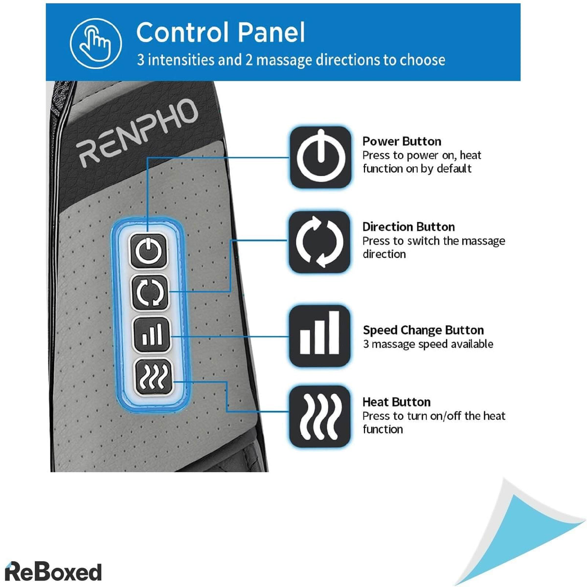 RENPHO 3D Body Aparat Masaj Shiatsu Gat si Corp cu Incalzire