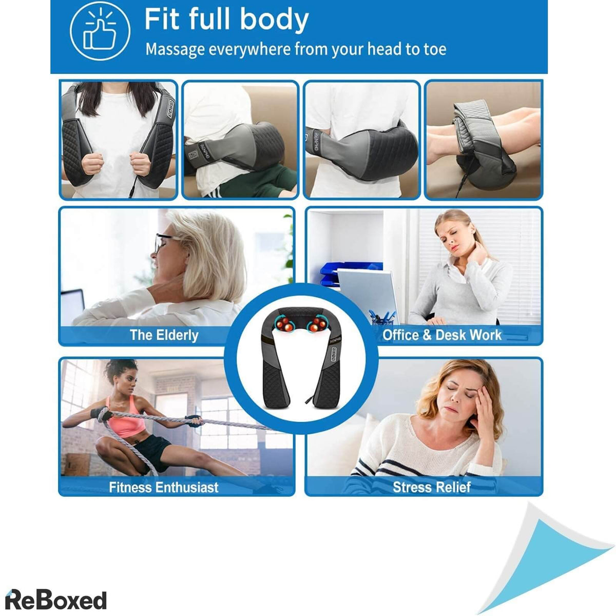 RENPHO 3D Body Aparat Masaj Shiatsu Gat si Corp cu Incalzire