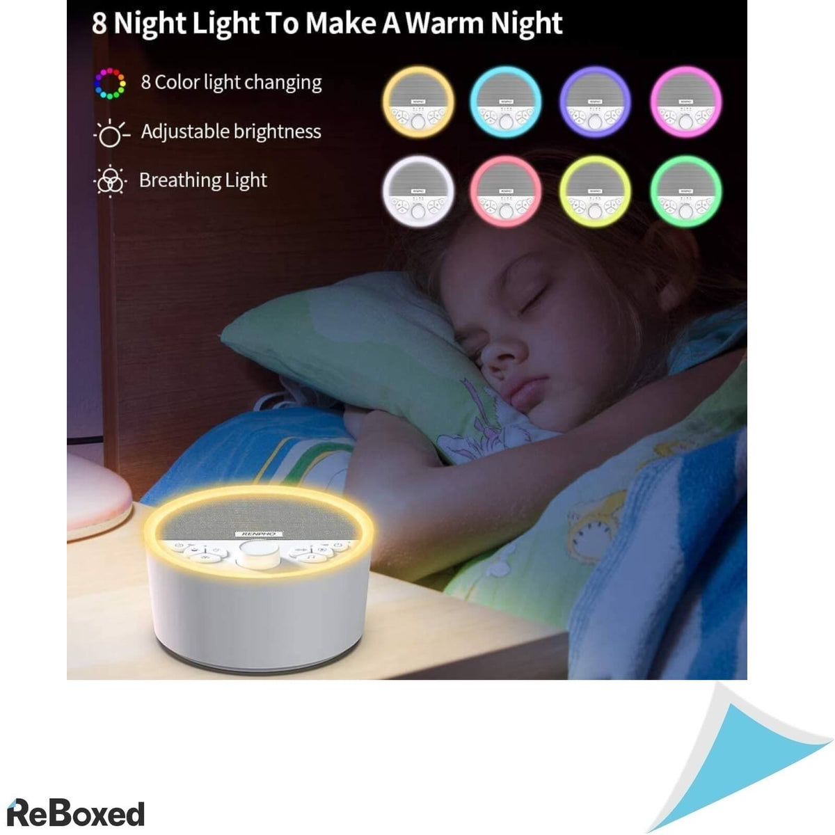 Renpho Generator de Zgomot Alb 8 Lumini 29 Sunete Linistitoare