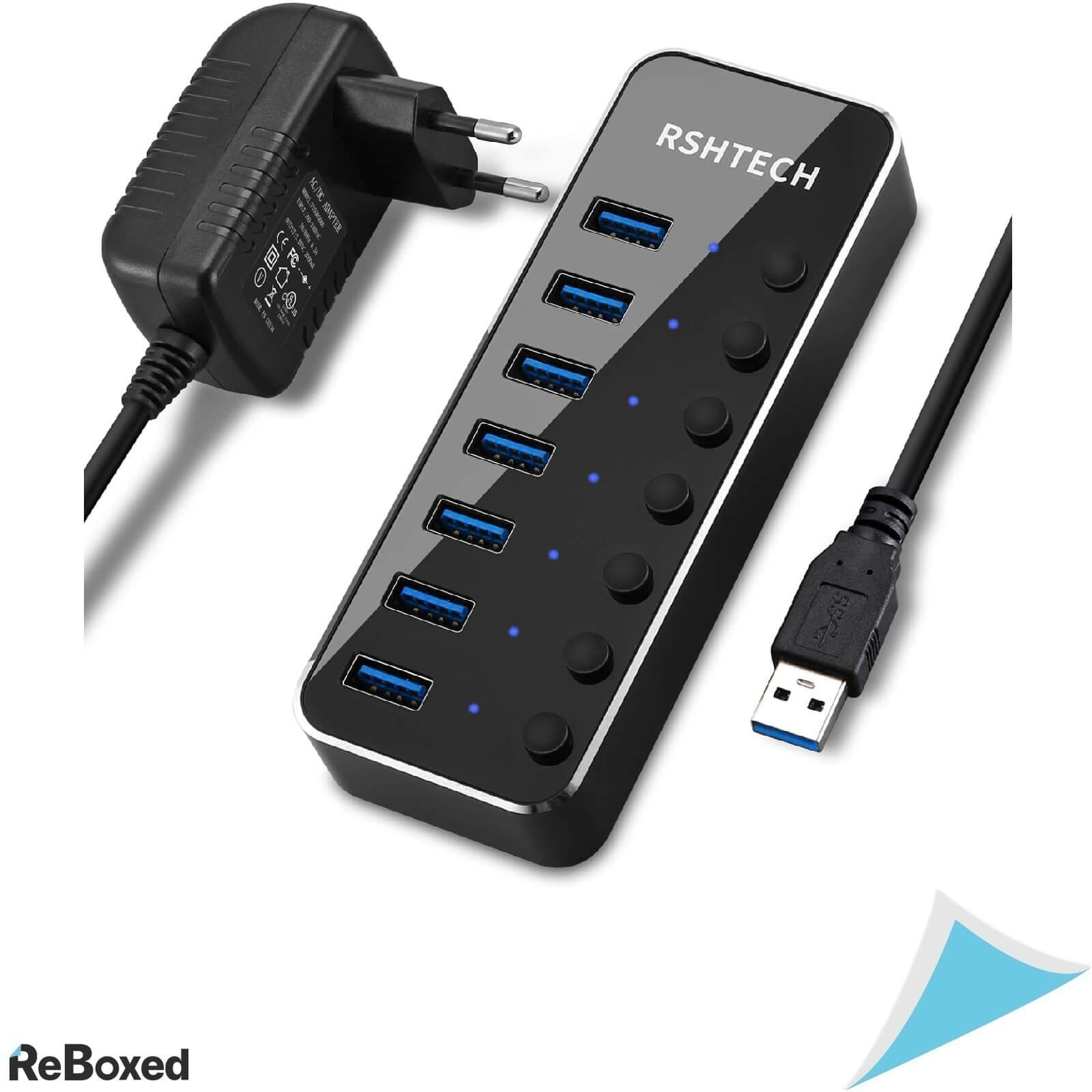 RSHTECH RSH-518-2 HUB USB 3.0 7 Porturi cu Comutator