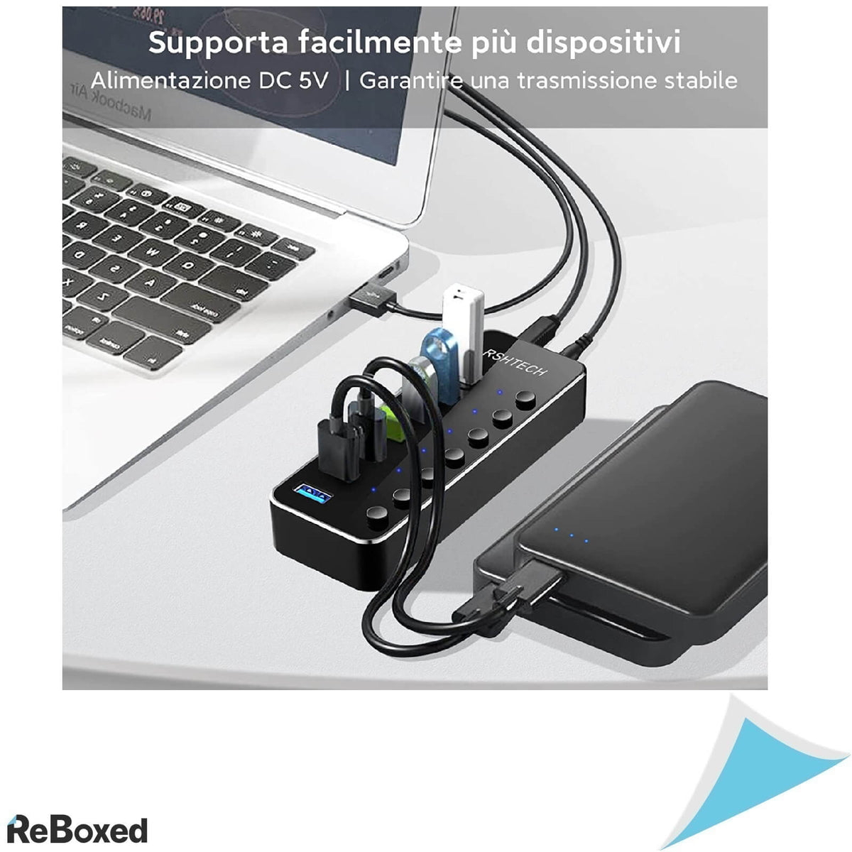 RSHTECH RSH-518-2 HUB USB 3.0 7 Porturi cu Comutator