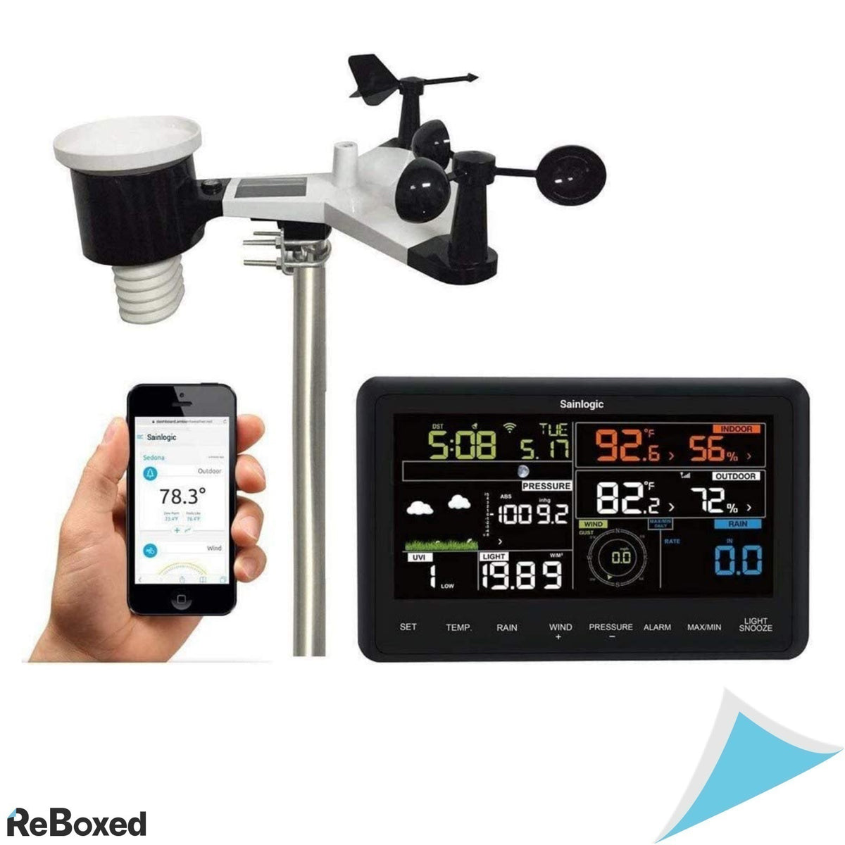 Sainlogic WS3500 WiFi Statie Meteo Profesionala 7 in 1 cu Prognoza