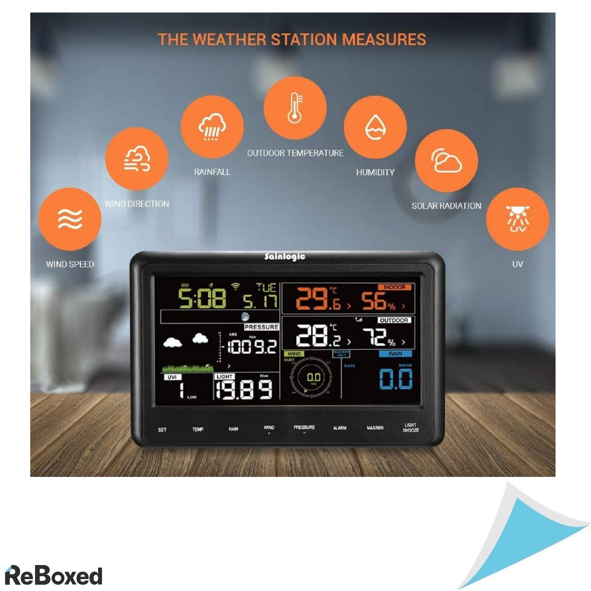 Sainlogic WS3500 WiFi Statie Meteo Profesionala 7 in 1 cu Prognoza