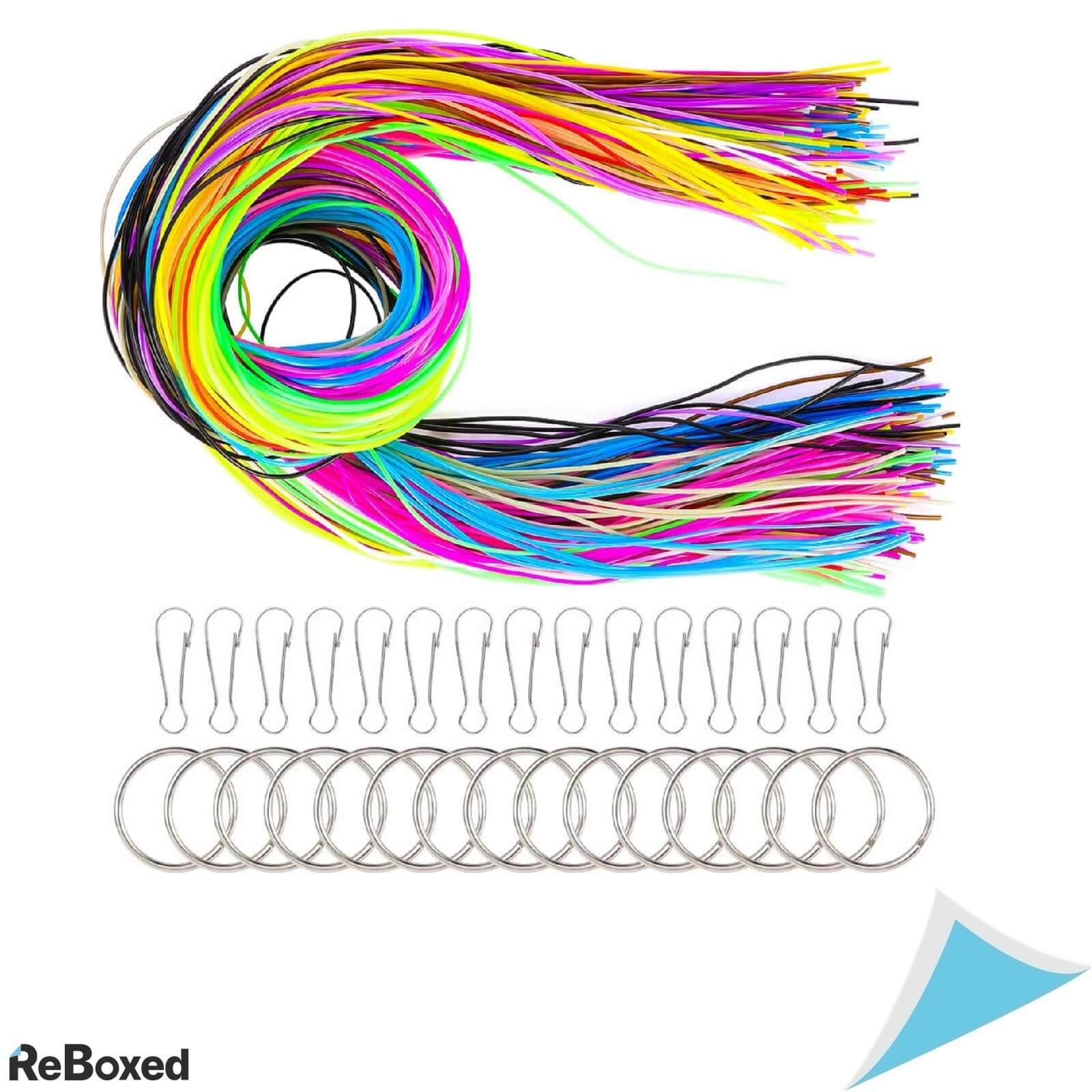 Scoubidou Set 200 Fire din Plastic pentru Impletit 20 culori