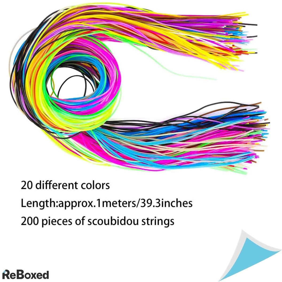 Scoubidou Set 200 Fire din Plastic pentru Impletit 20 culori