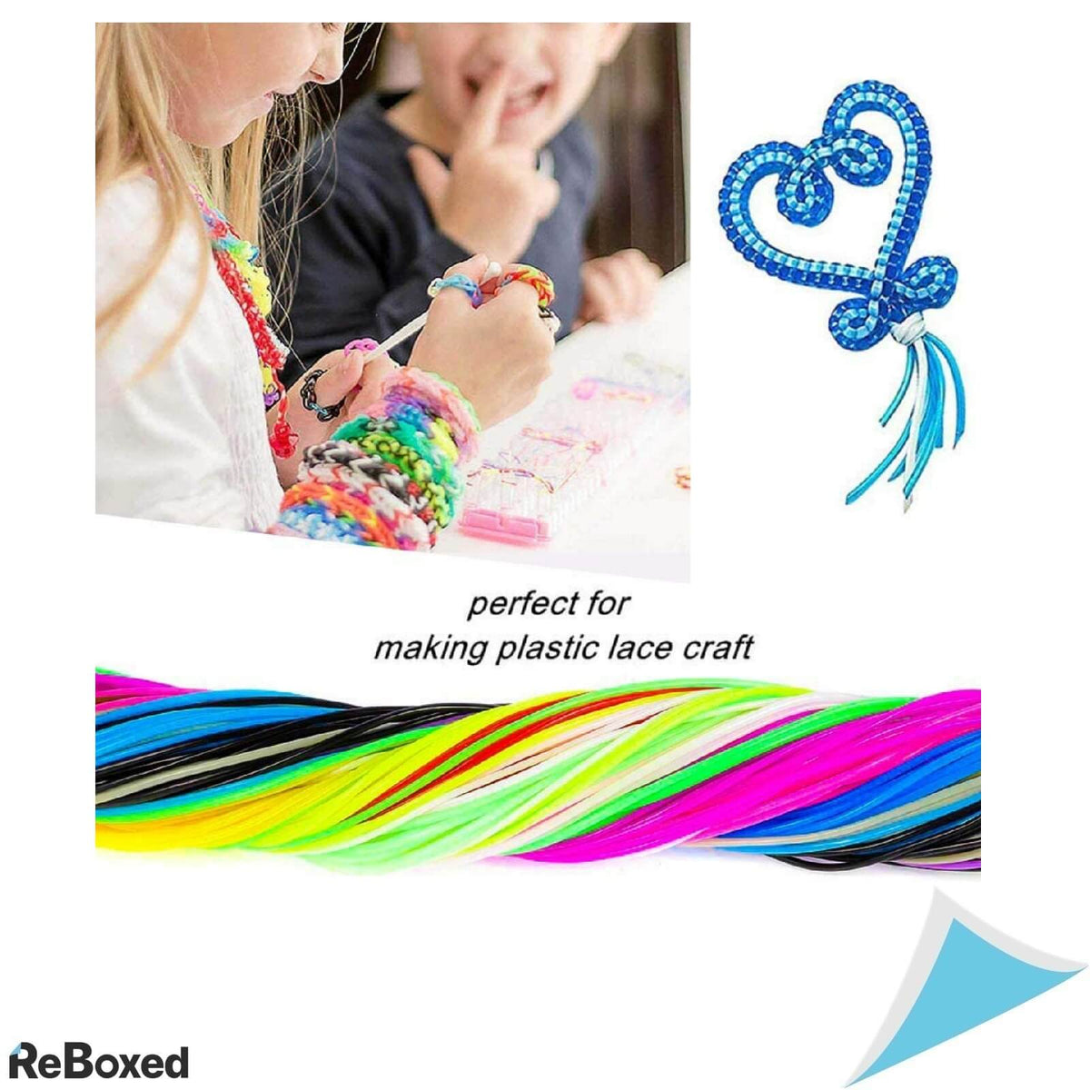 Scoubidou Set 200 Fire din Plastic pentru Impletit 20 culori