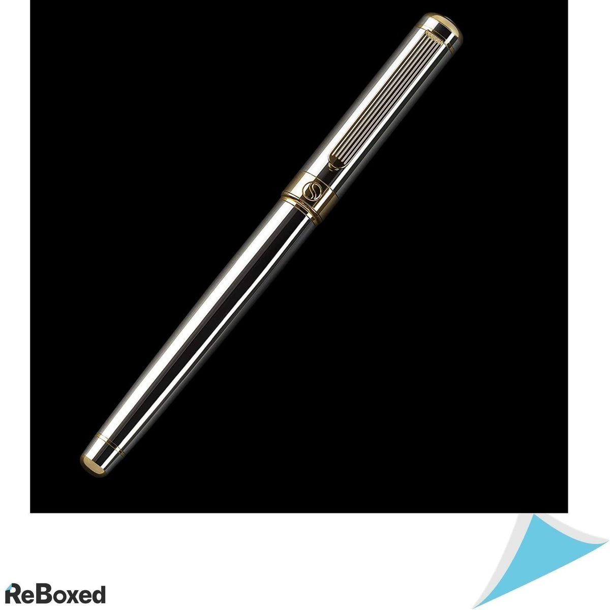 Scriveiner Silver Rollerball Pix de Lux cu Finisaj Aur 24K