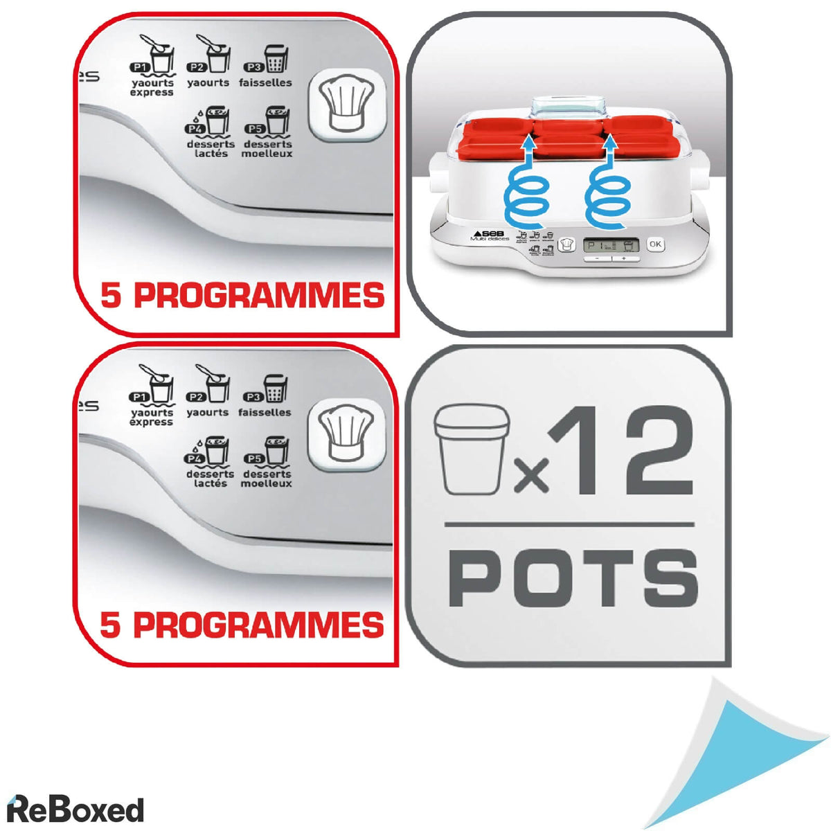 Seb YG661500 Aparat de Iaurt 12 recipiente 140ml 5 programe
