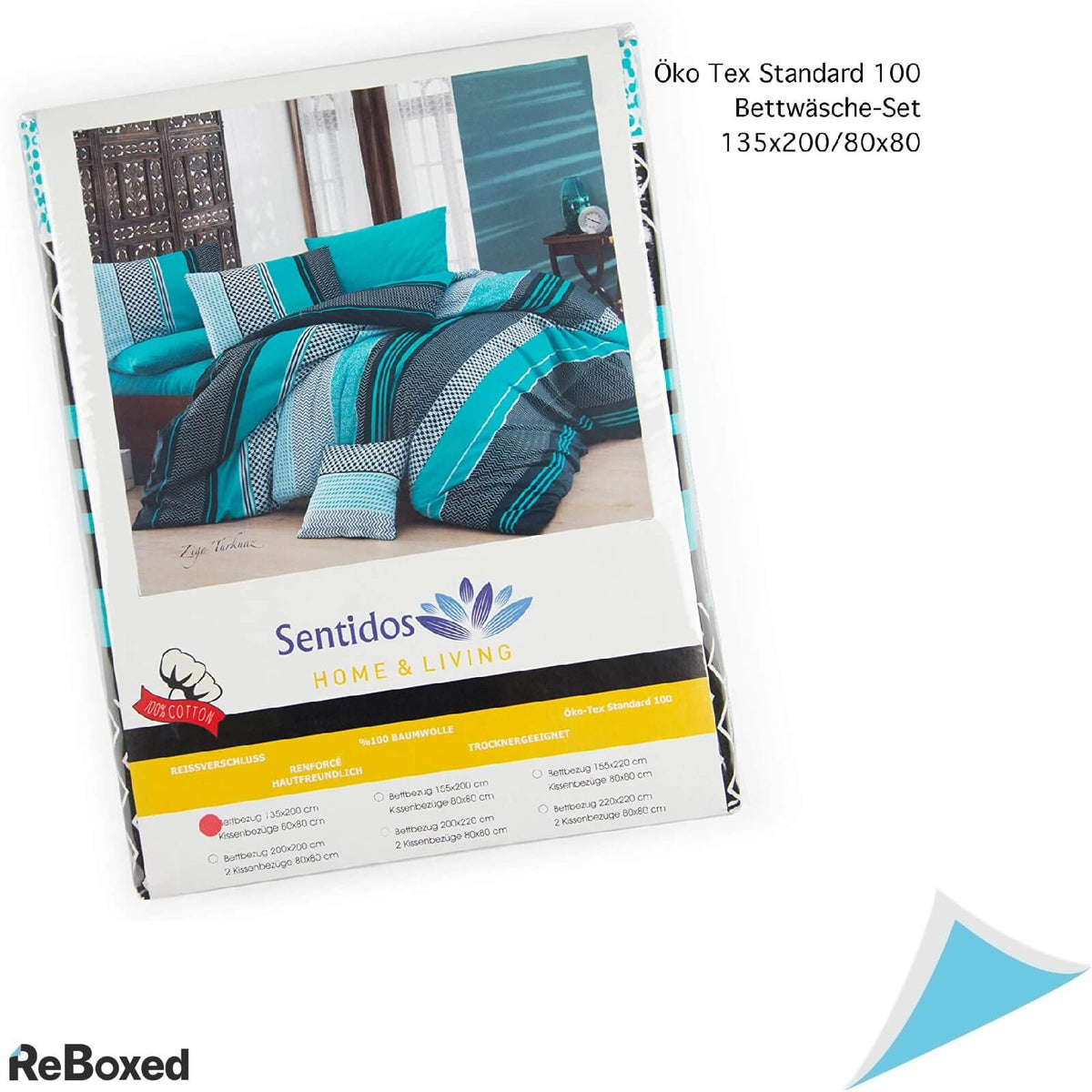 Sentidos Set Pat 2 Piese Husa Pilota 135x200 Husa Perna 80x80 Bumbac