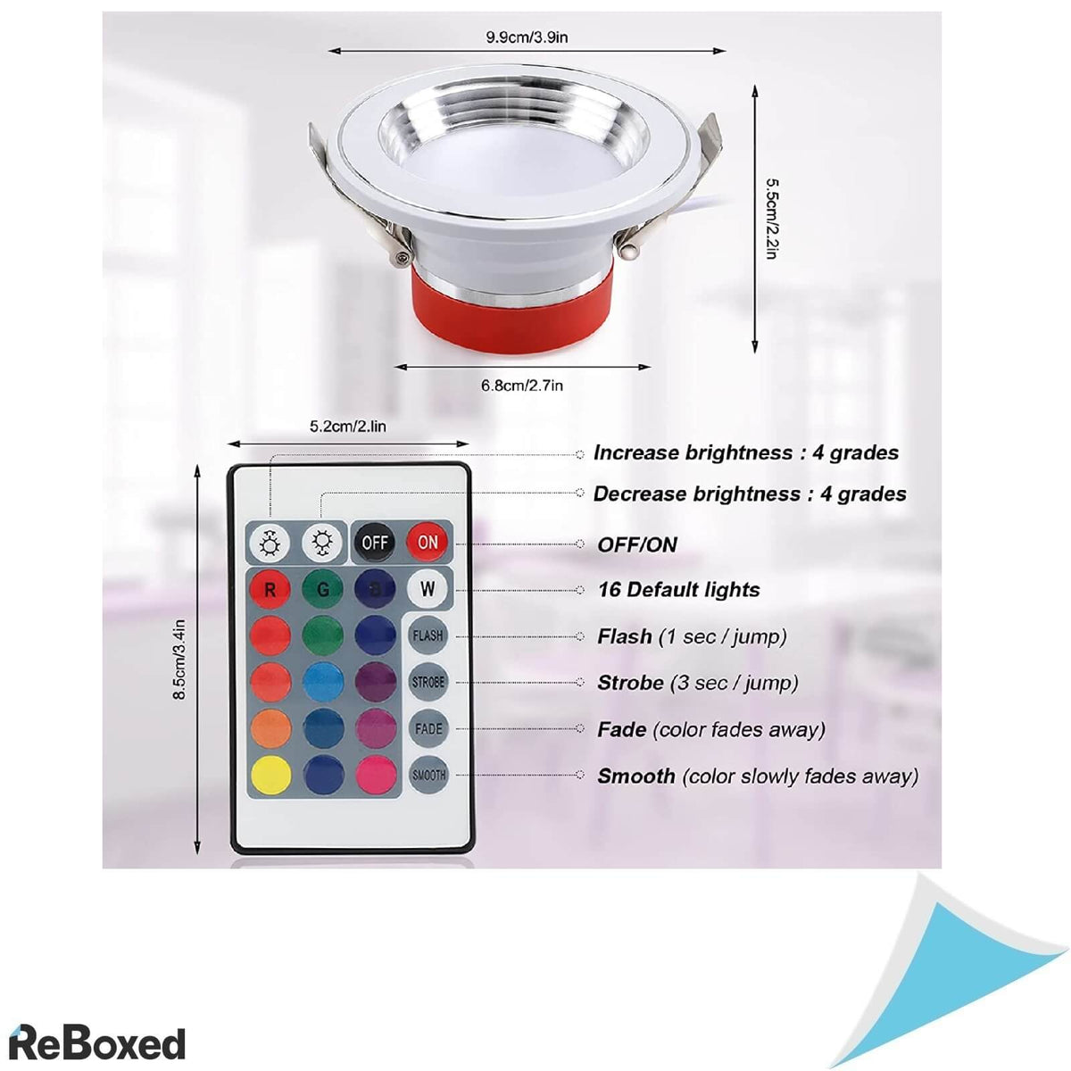 Set 10 Becuri LED 5W RGB cu Telecomanda Montaj Ingropat