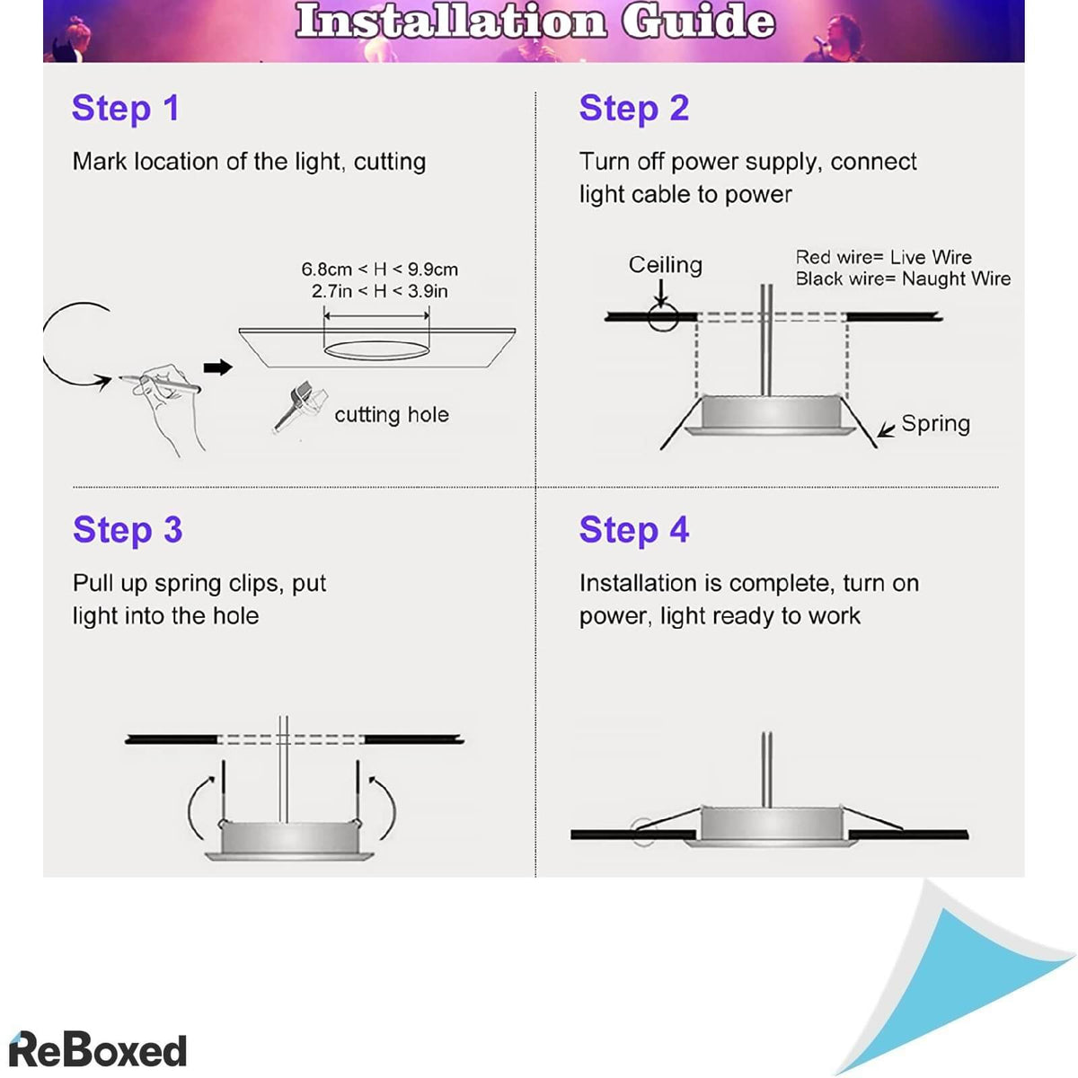 Set 10 Becuri LED 5W RGB cu Telecomanda Montaj Ingropat