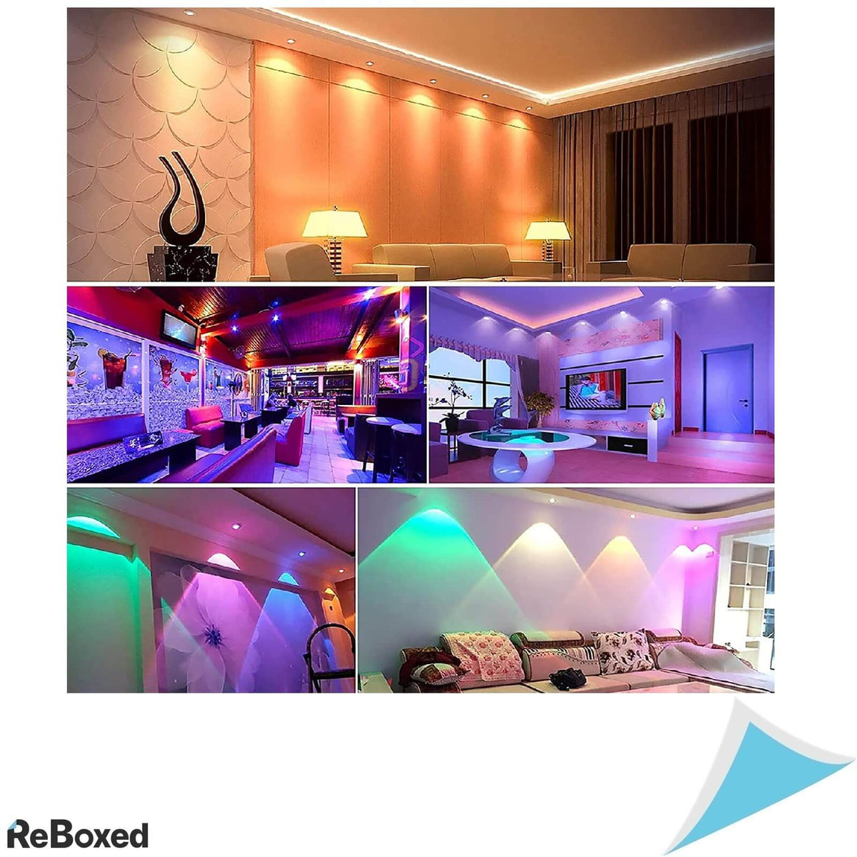 Set 10 Becuri LED 5W RGB cu Telecomanda Montaj Ingropat