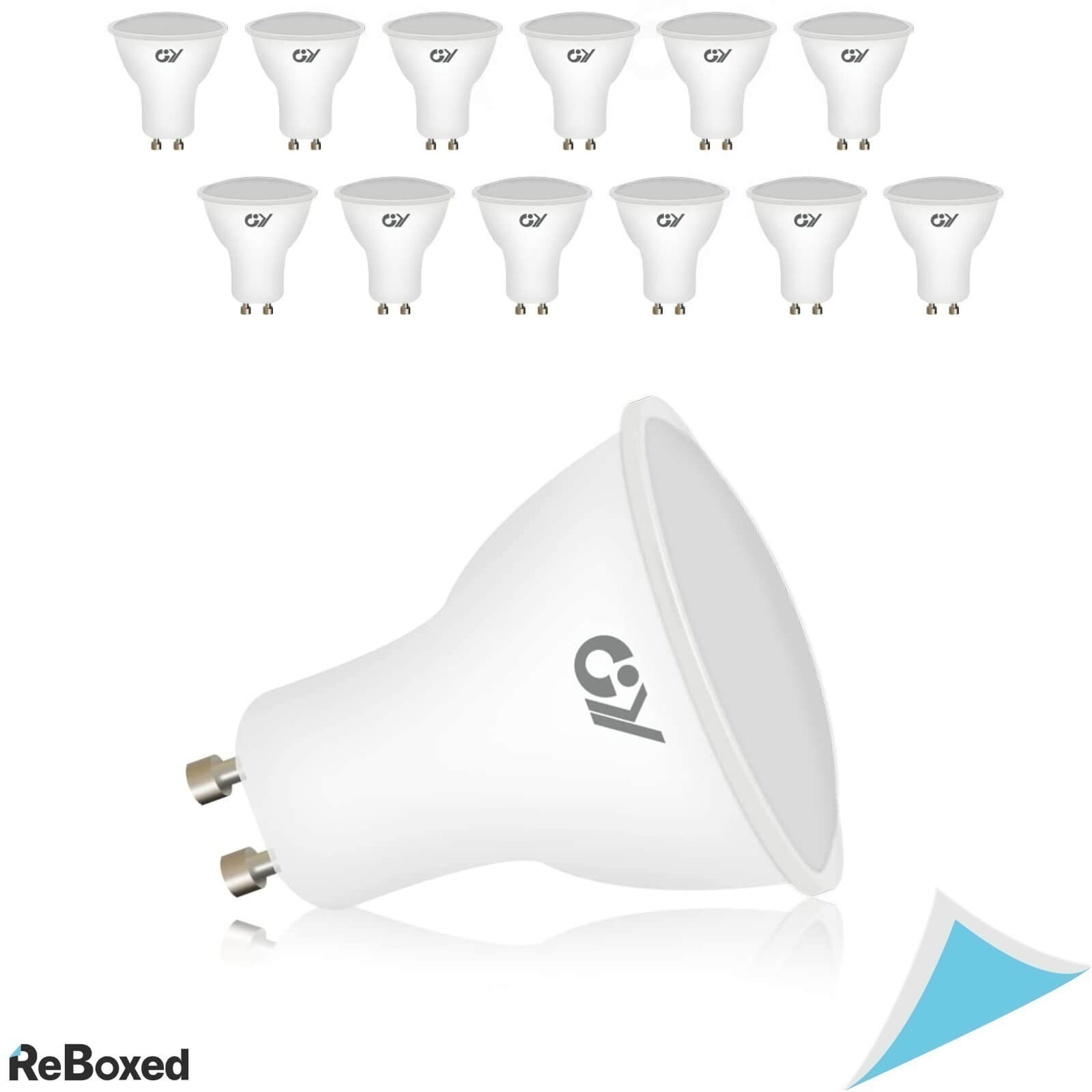 GY Set 12 x GU10 LED 3000K 8W 800lm CRI 80+ Non-Dimabile