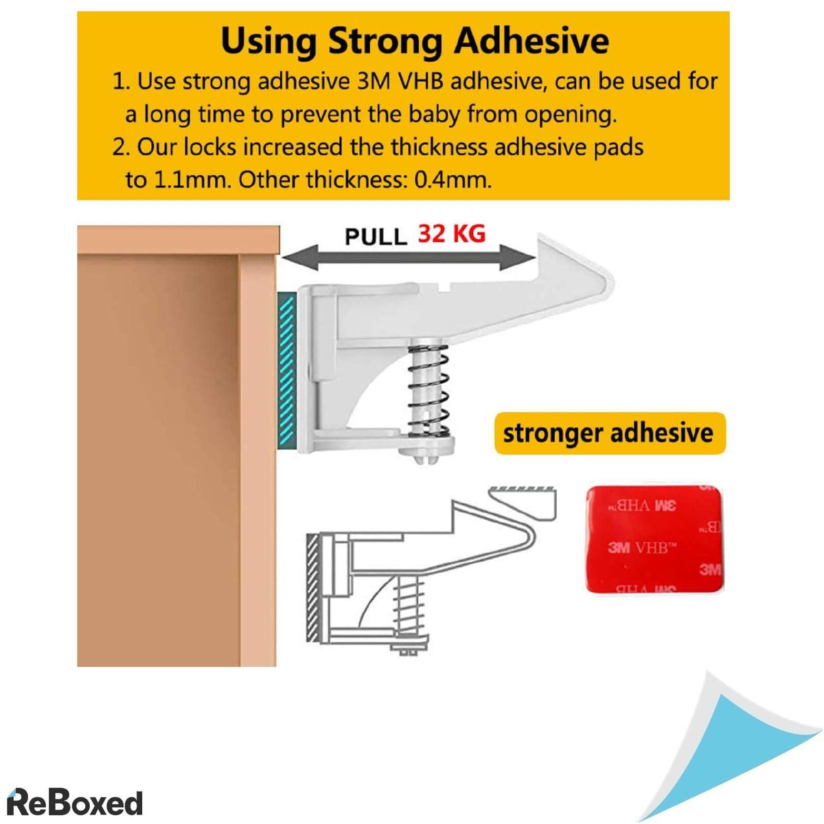 Set 12 Incuietori Dulapuri Sertare Adezive Siguranta Copii
