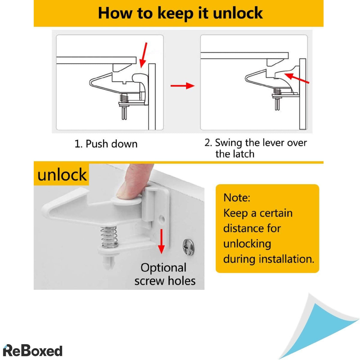 Set 12 Incuietori Dulapuri Sertare Adezive Siguranta Copii