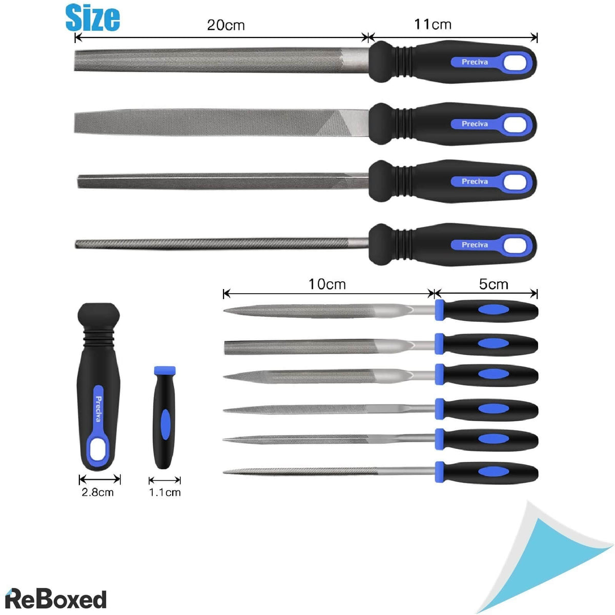 Preciva Set de 16 Pile de Atelier Lemn Metal Plastic si Geanta Stocare