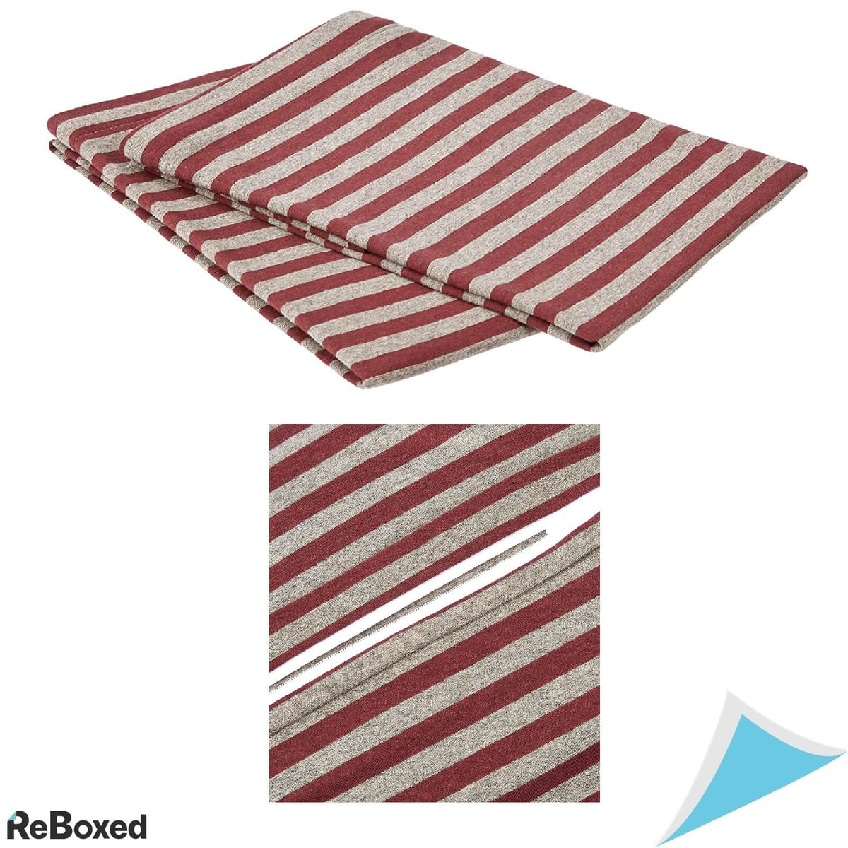 Set Doua Fete de Perna 65x65cm Amazon Basics Dungi Rosu Inchis