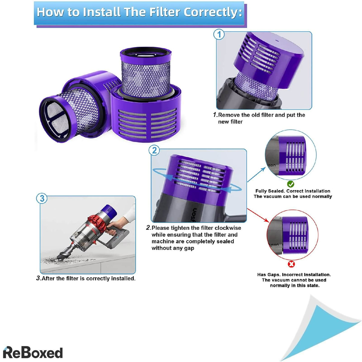 Set 2 Filtre Hepa OEM Dyson V10 SV12 Animal DY-969082-01