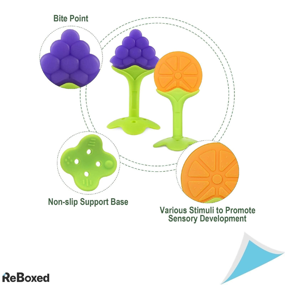 ANGELBLISS Set de 4 Jucarii pentru Dentitie Silicon Non-Toxic