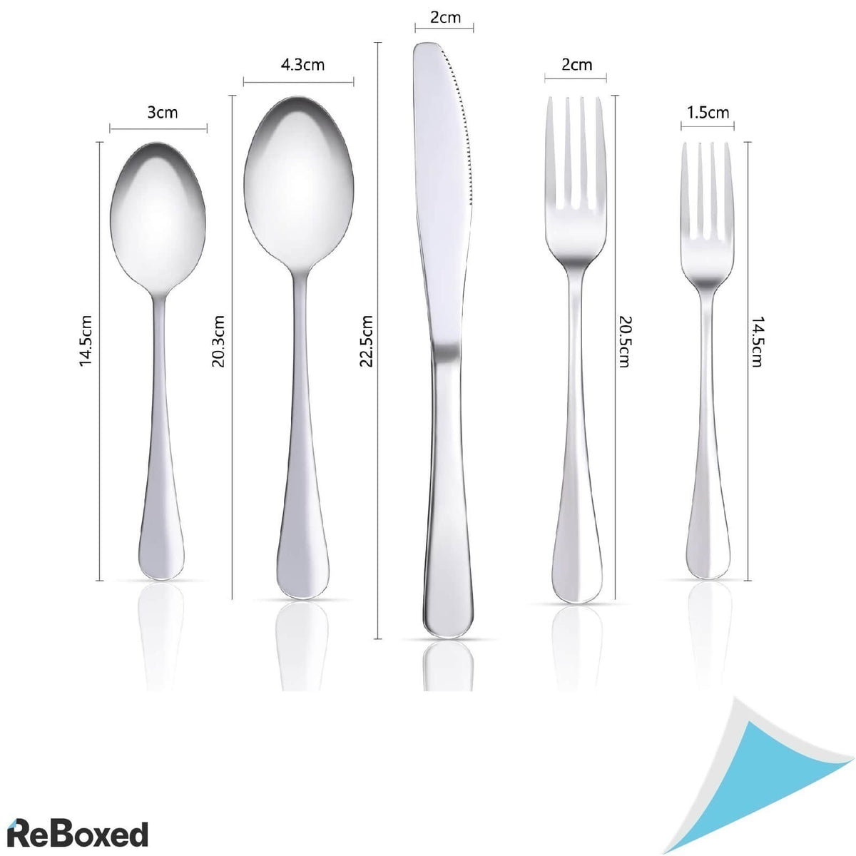 Set 30 Tacamuri din Otel Inoxidabil Lingura Cutit Furculita Lingurita