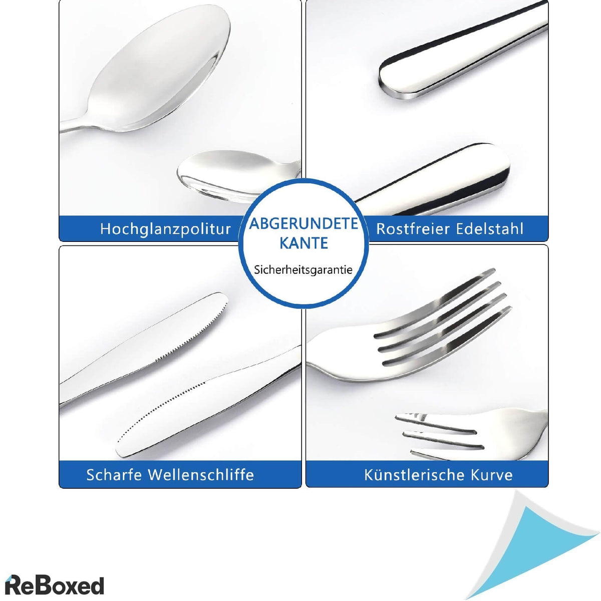 Set 30 Tacamuri din Otel Inoxidabil Lingura Cutit Furculita Lingurita