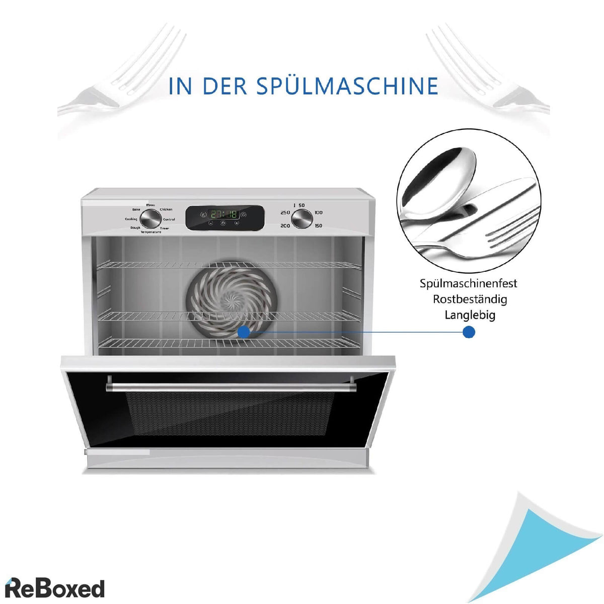 Set 30 Tacamuri din Otel Inoxidabil Lingura Cutit Furculita Lingurita