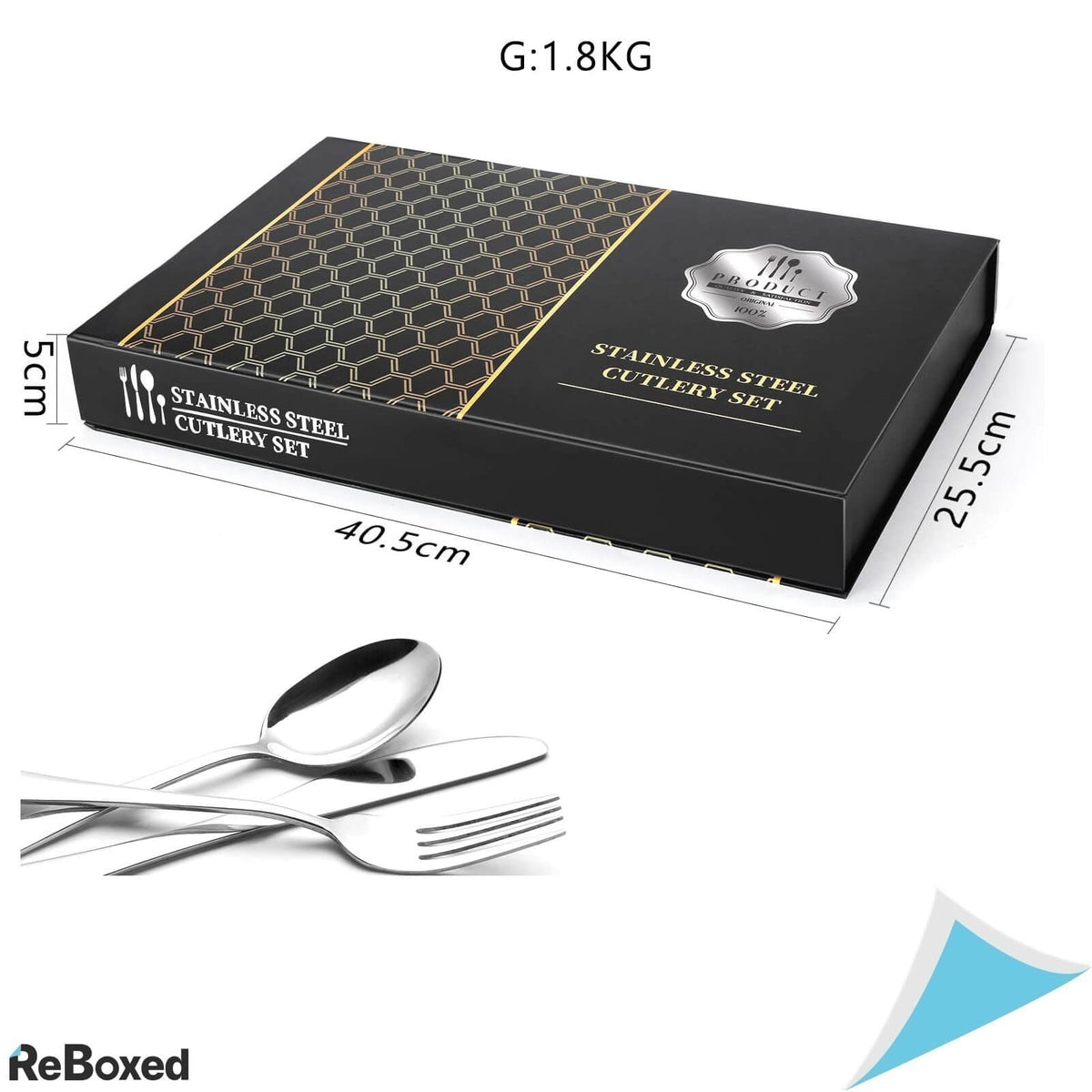 Set 30 Tacamuri din Otel Inoxidabil Lingura Cutit Furculita Lingurita