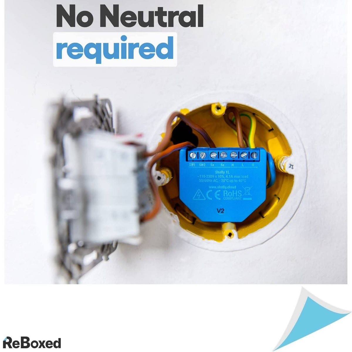 Shelly 1L Releu Smart WiFi 4.1A 230V Aplicatie Control