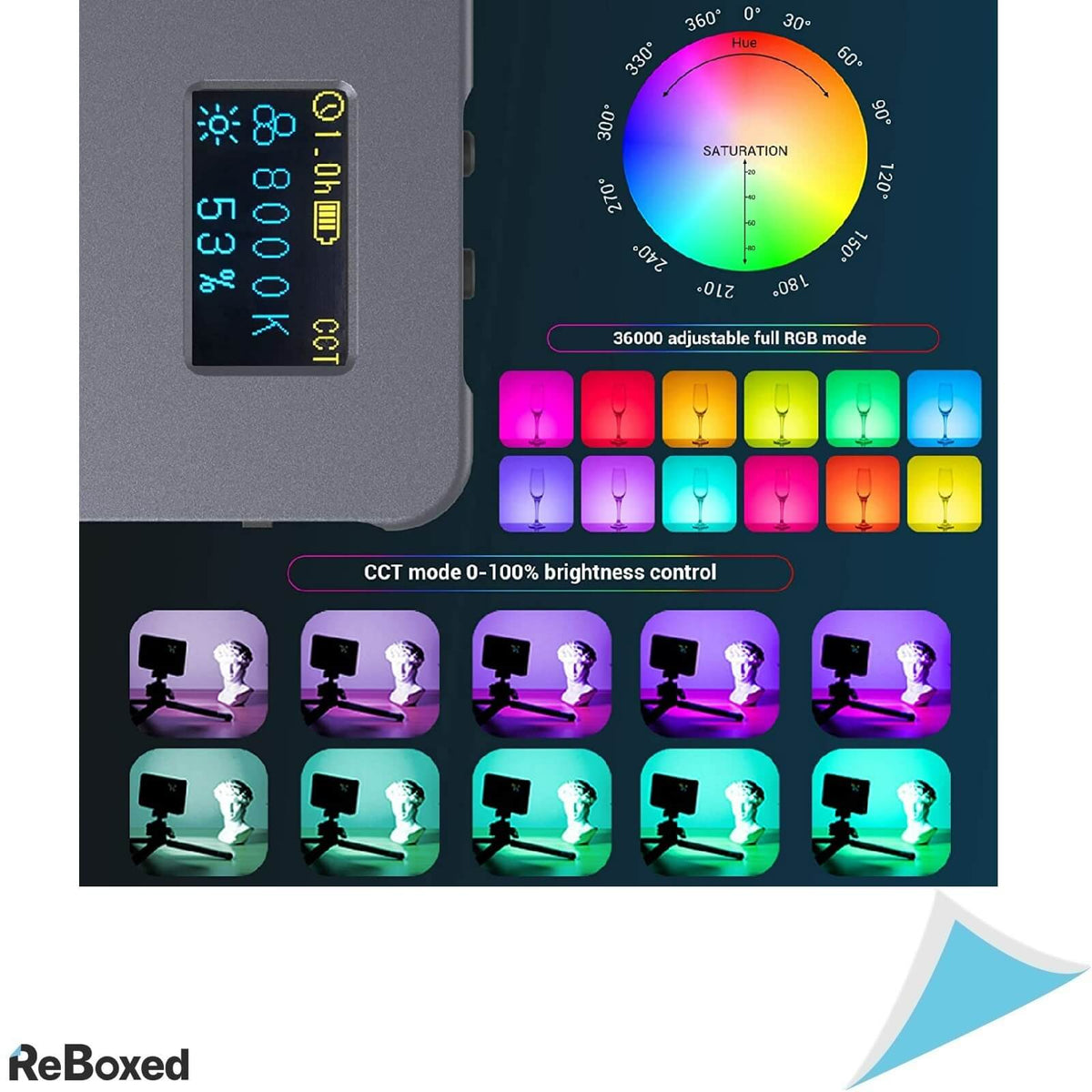 Simorr SmallRig 3489 Vibe P96L Lumina Studio RGB Portabila