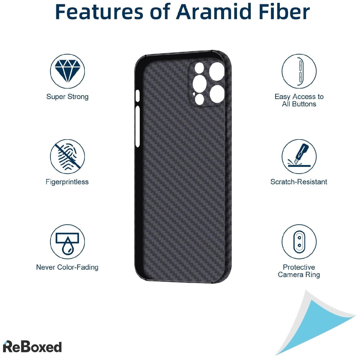 Sisyphy Husa Slim Snap-on Apple iPhone 13 PRO 6.1 Fibra de Aramid