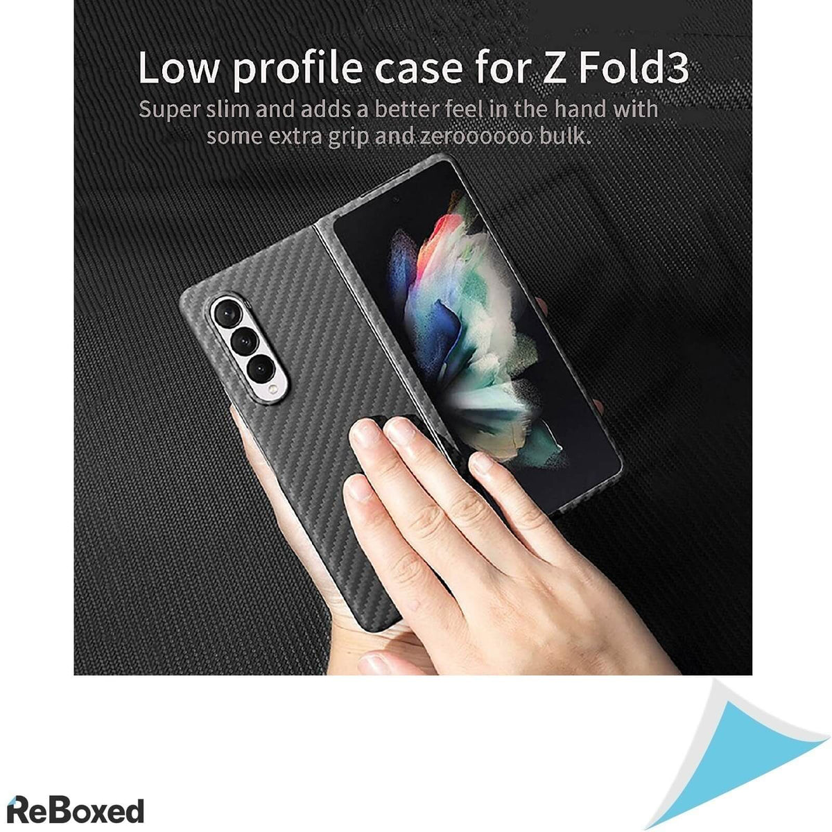 Sisyphy Husa Slim Snap-on Samsung Z Fold 3 5G Fibra de Aramid