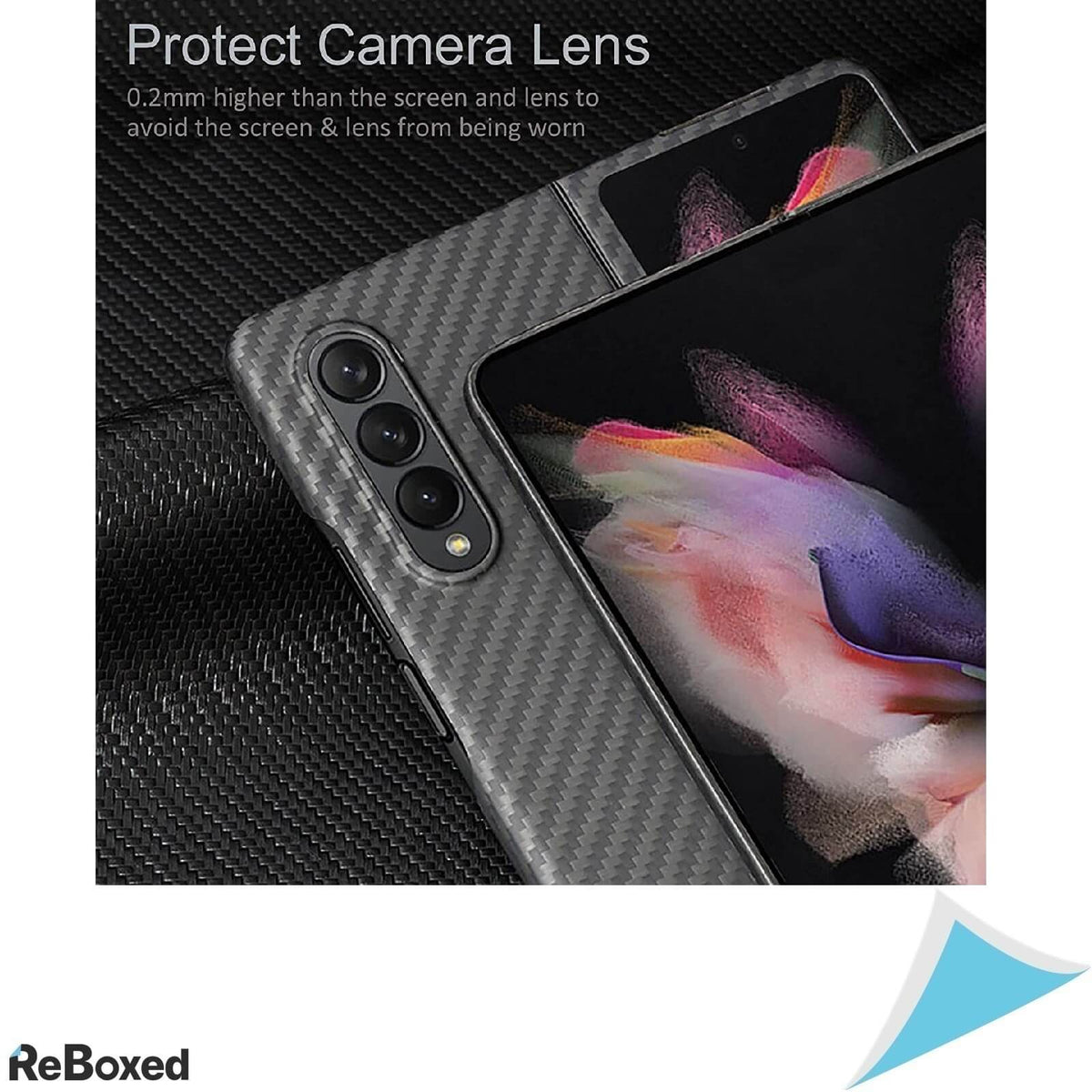 Sisyphy Husa Slim Snap-on Samsung Z Fold 3 5G Fibra de Aramid