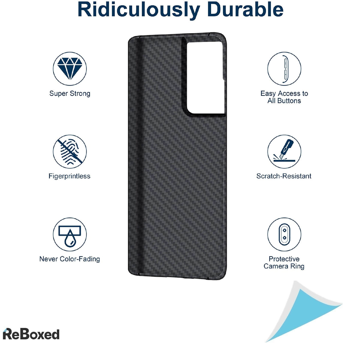 Sisyphy Husa Slim Snap-on Samsung S21 Ultra 6.8 Fibra de Aramid