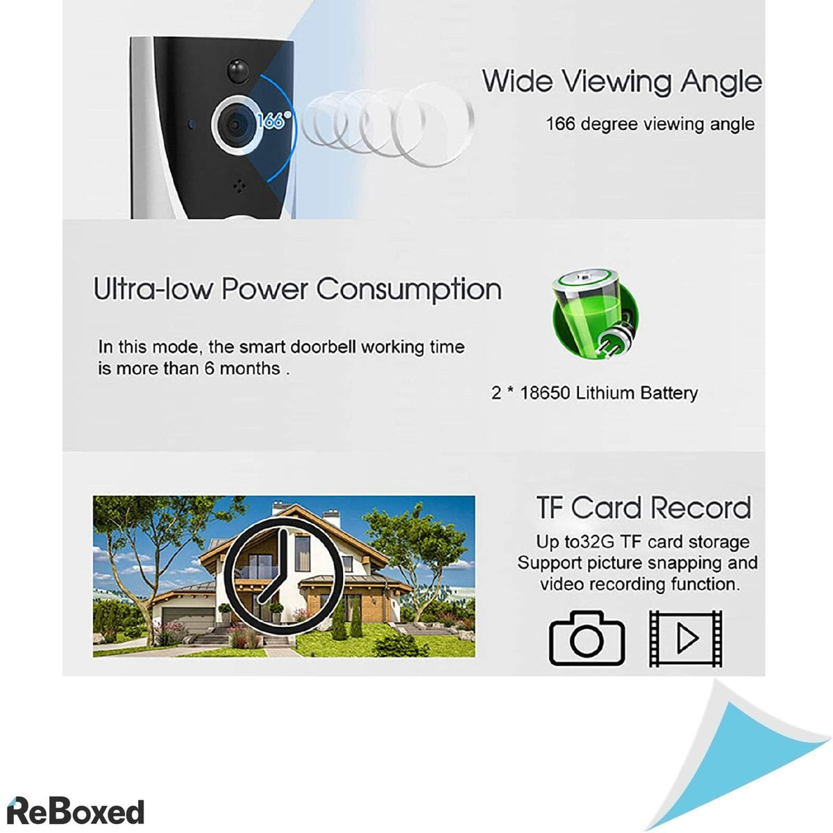VideoInterfon HD WiFi cu Sonerie wireless si Inregistrare