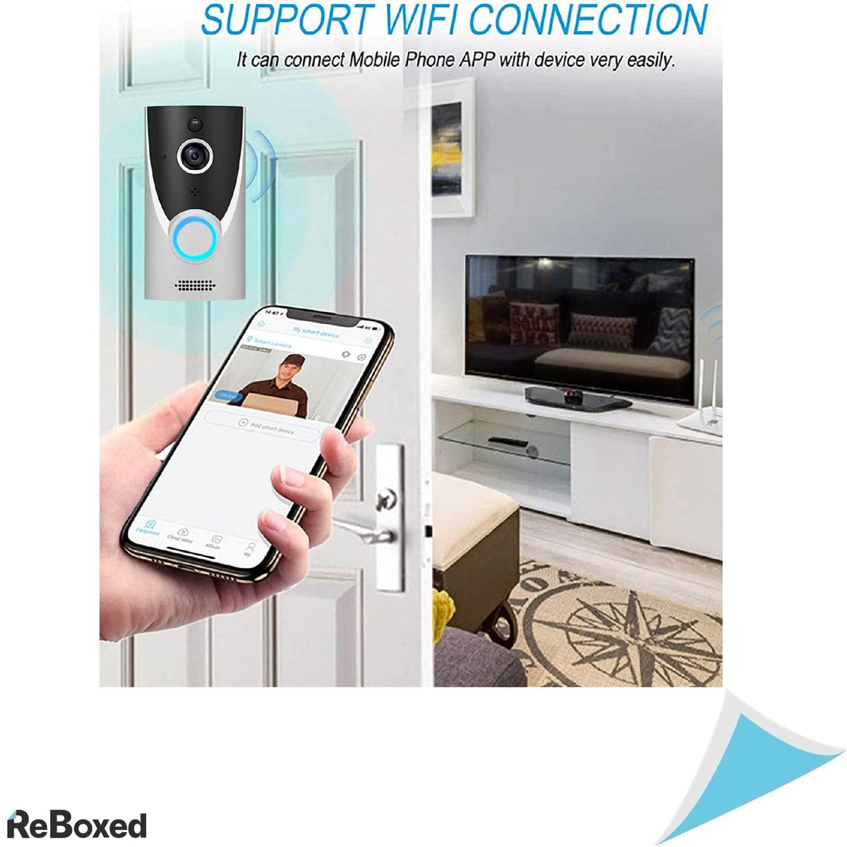 VideoInterfon HD WiFi cu Sonerie wireless si Inregistrare