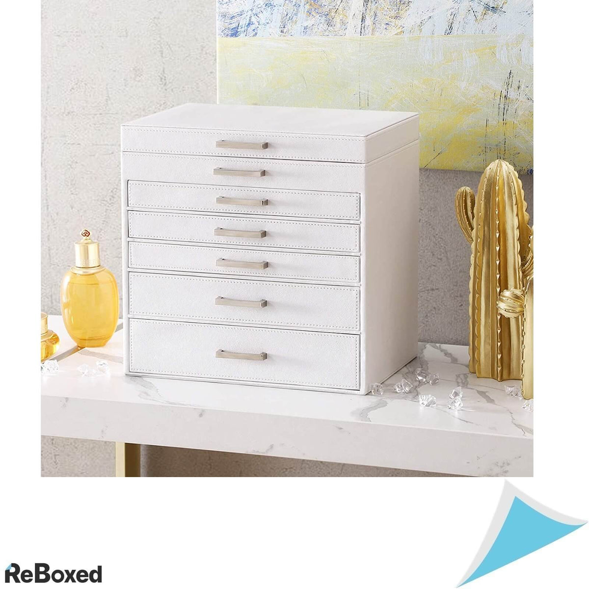 Songmics Cutie Bijuterii 6 Nivele 5 Sertare Alb JBC138