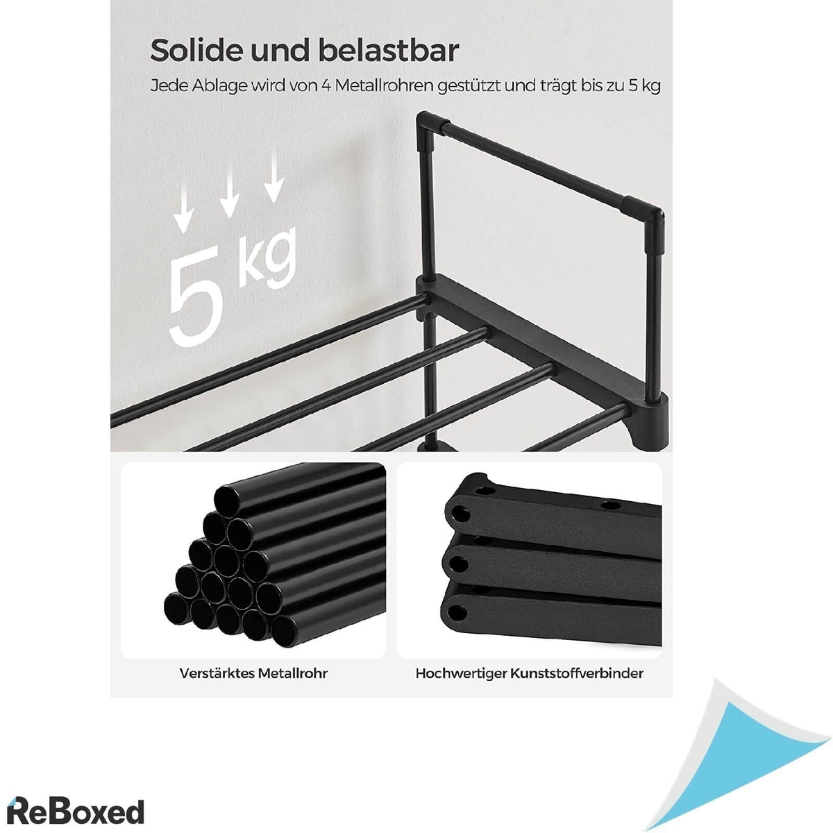 Songmics Organizator Metalic Incaltaminte 10 Niveluri 30x45x174 cm