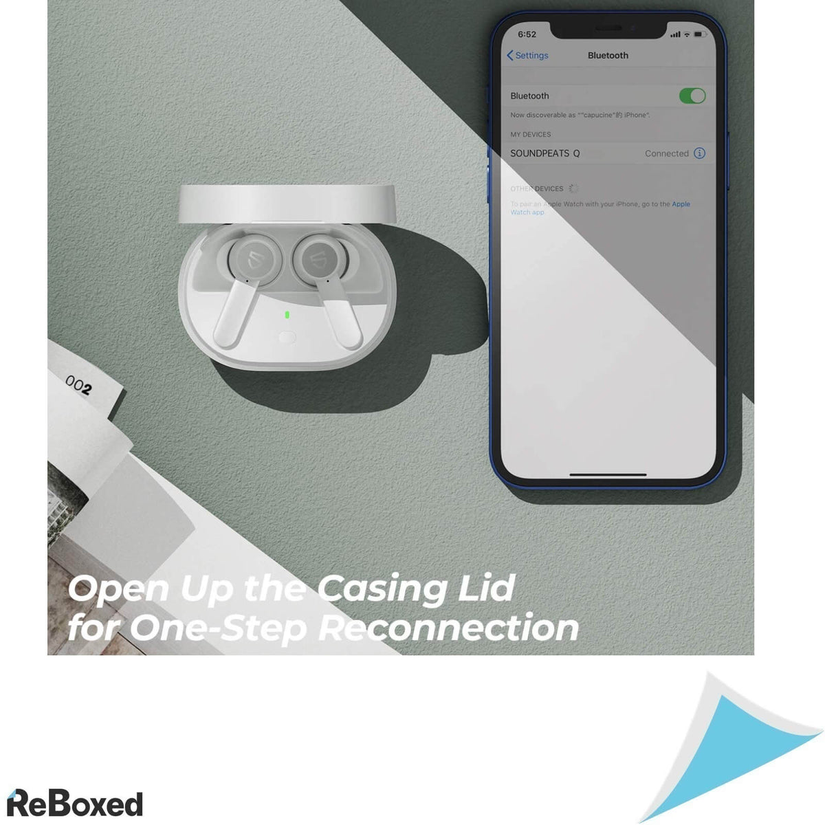 SoundPeats Q Casca Bluetooth 5.0 10mm Driver 4-Mic Touch Control