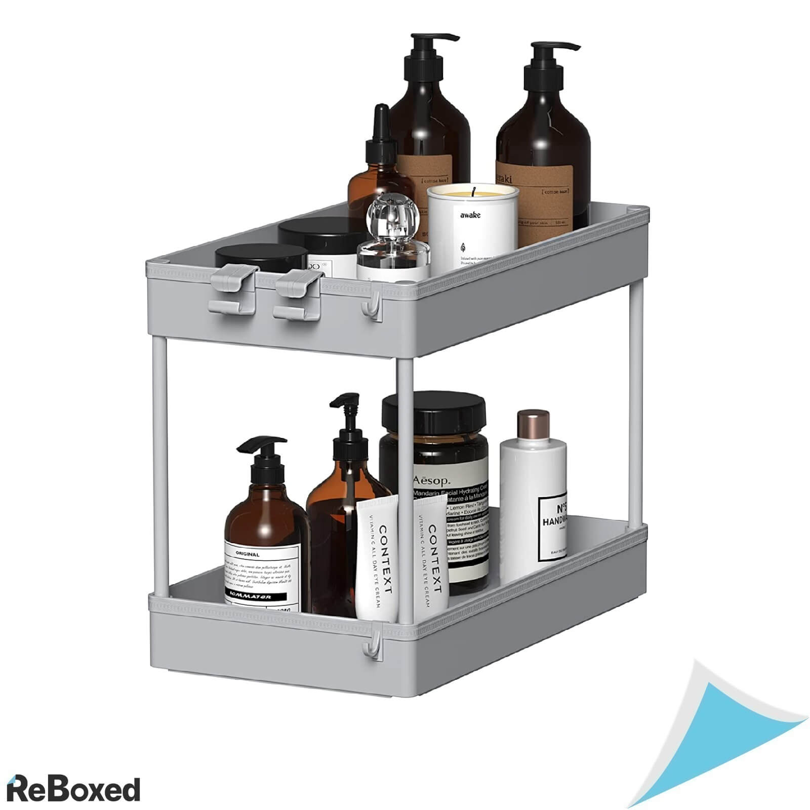 SpaceKeeper Organizator Multifunctional 2 Niveluri Carlige Gri