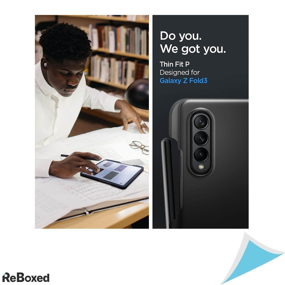 Spigen Husa Samsung Galaxy Z Fold 3 5G 2021 cu Suport Pen Negru