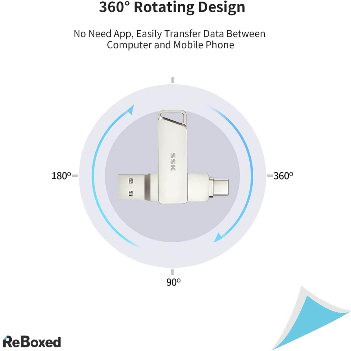SSK 128GB 2in1 USB-C USB3.1 Thunderbolt3 Memorie Stick