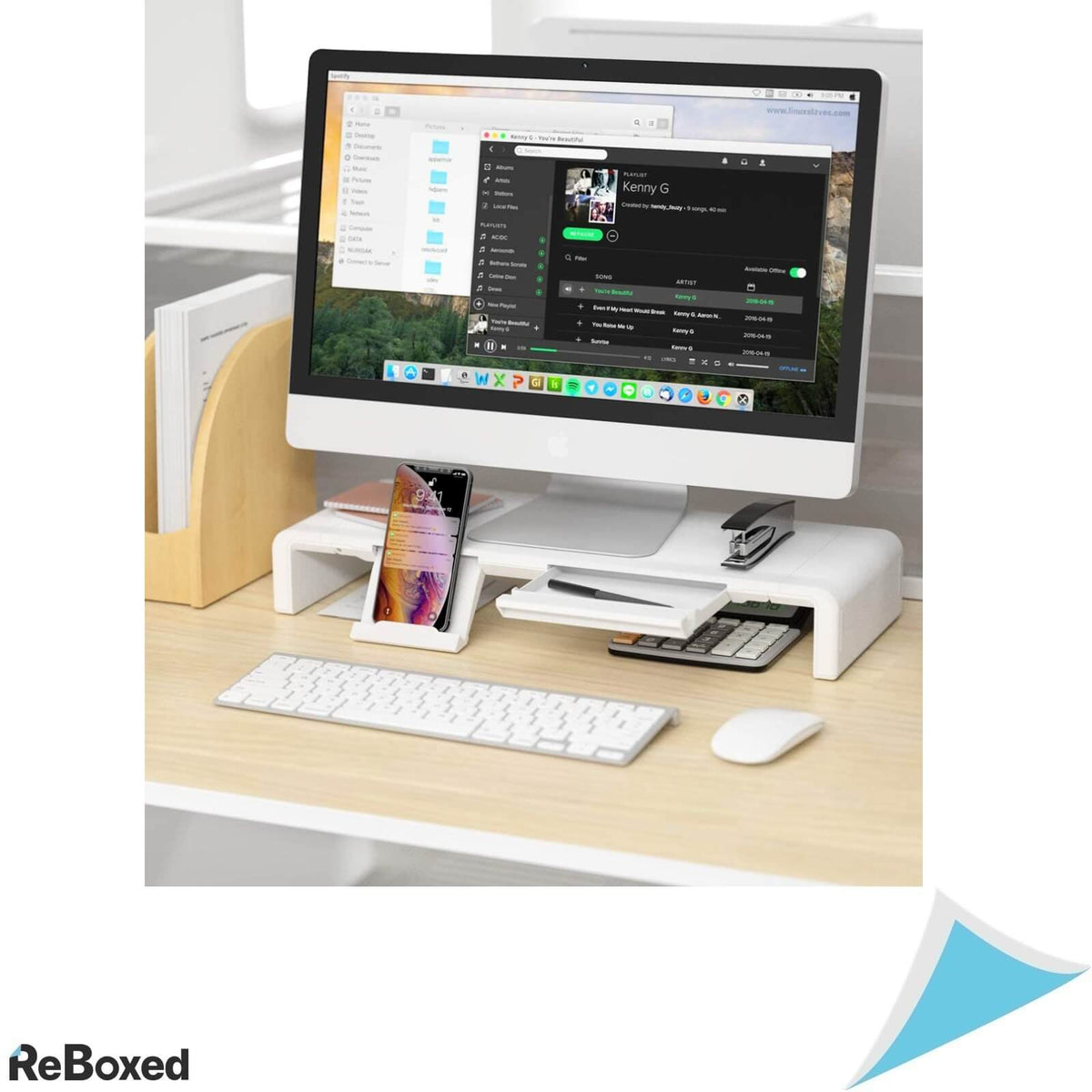 KlearLook Suport Pliabil Monitor cu Sertare Telefon Tableta