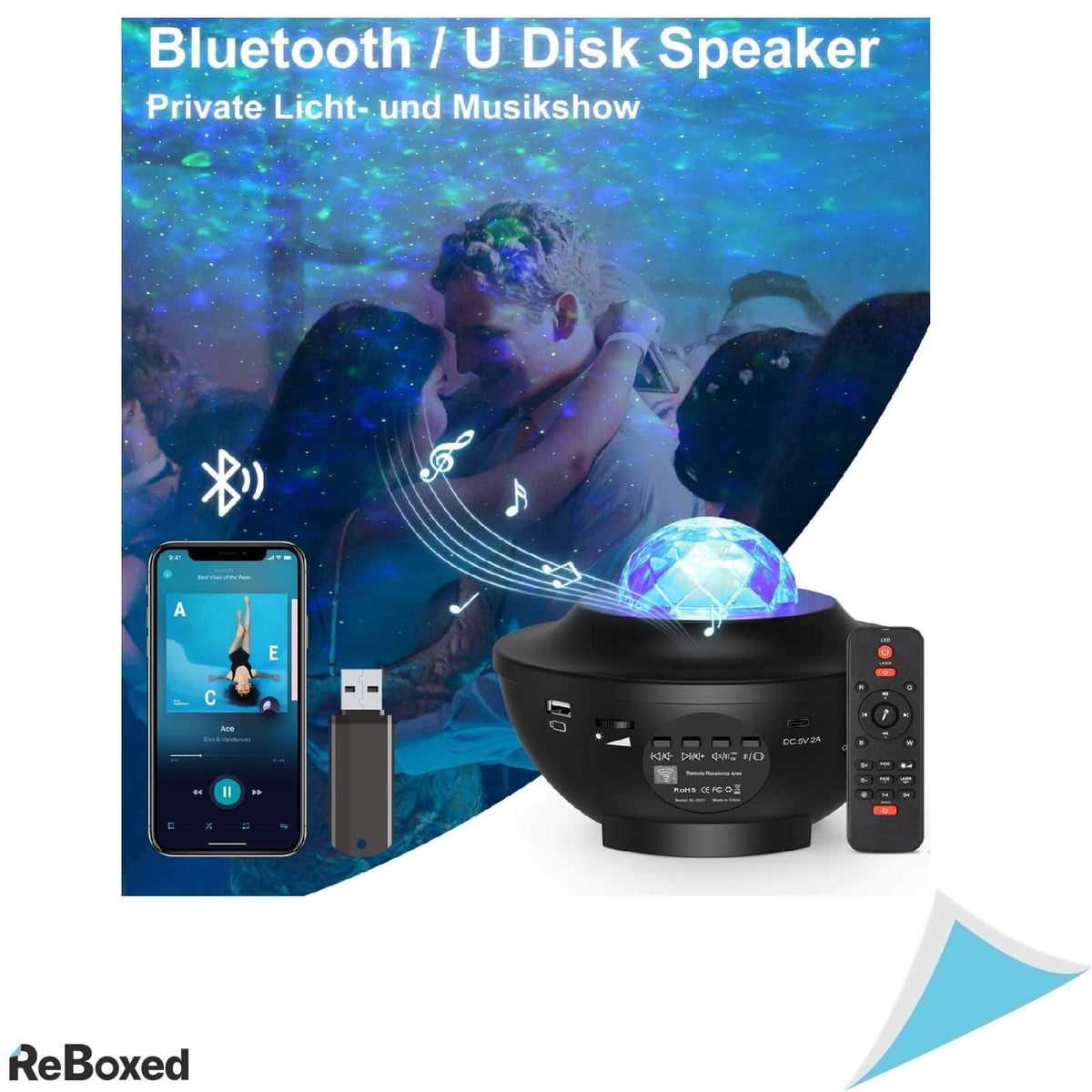 Starry Proiector LED Cer Instelat Bluetooth Muzica Timer